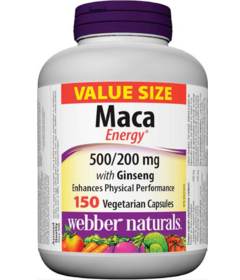 Webber Naturals Maca & Ginseng 500/200mg Value Size