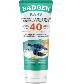 Badger Baby Clear Zinc Sunscreen SPF 40