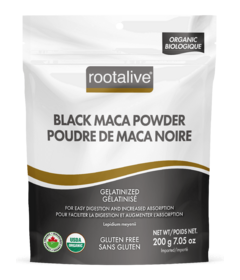 Rootalive Organic Gelatinized Black Maca Powder