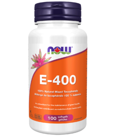 NOW Foods E-400 IU 100% Natural Mixed Tocopherols Softgels