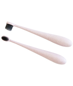 Glitter & Spice Kids Wheat Straw Toothbrush Pink